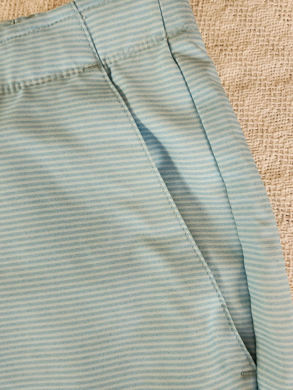 Pebble Beach Performance Golf Shorts Men’s Size 36 Blue Micro Stripe